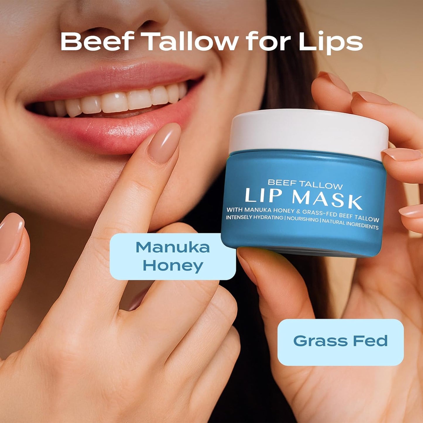 Peppermint Beef Tallow Lip Mask