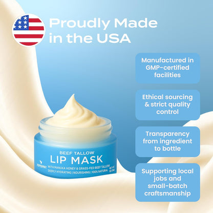 Peppermint Beef Tallow Lip Mask