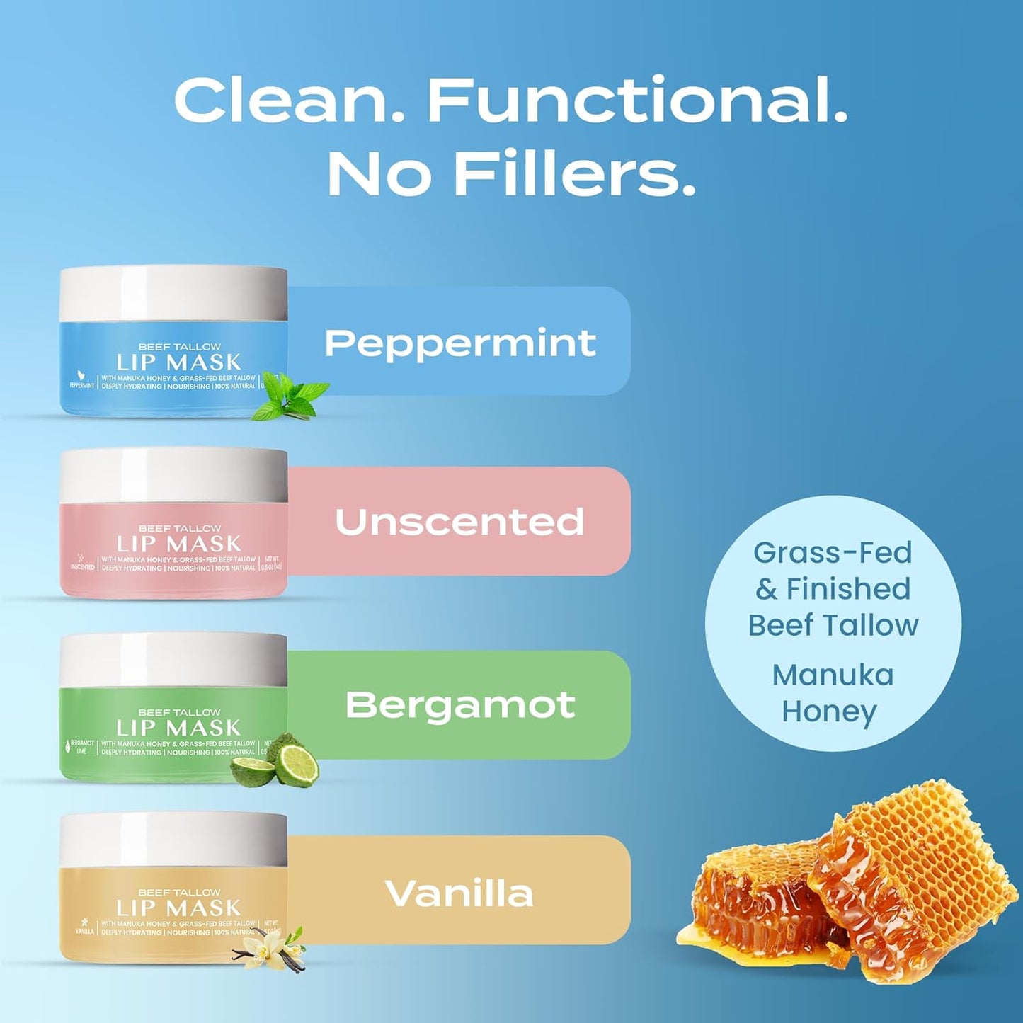 Peppermint Beef Tallow Lip Mask