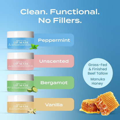 Peppermint Beef Tallow Lip Mask