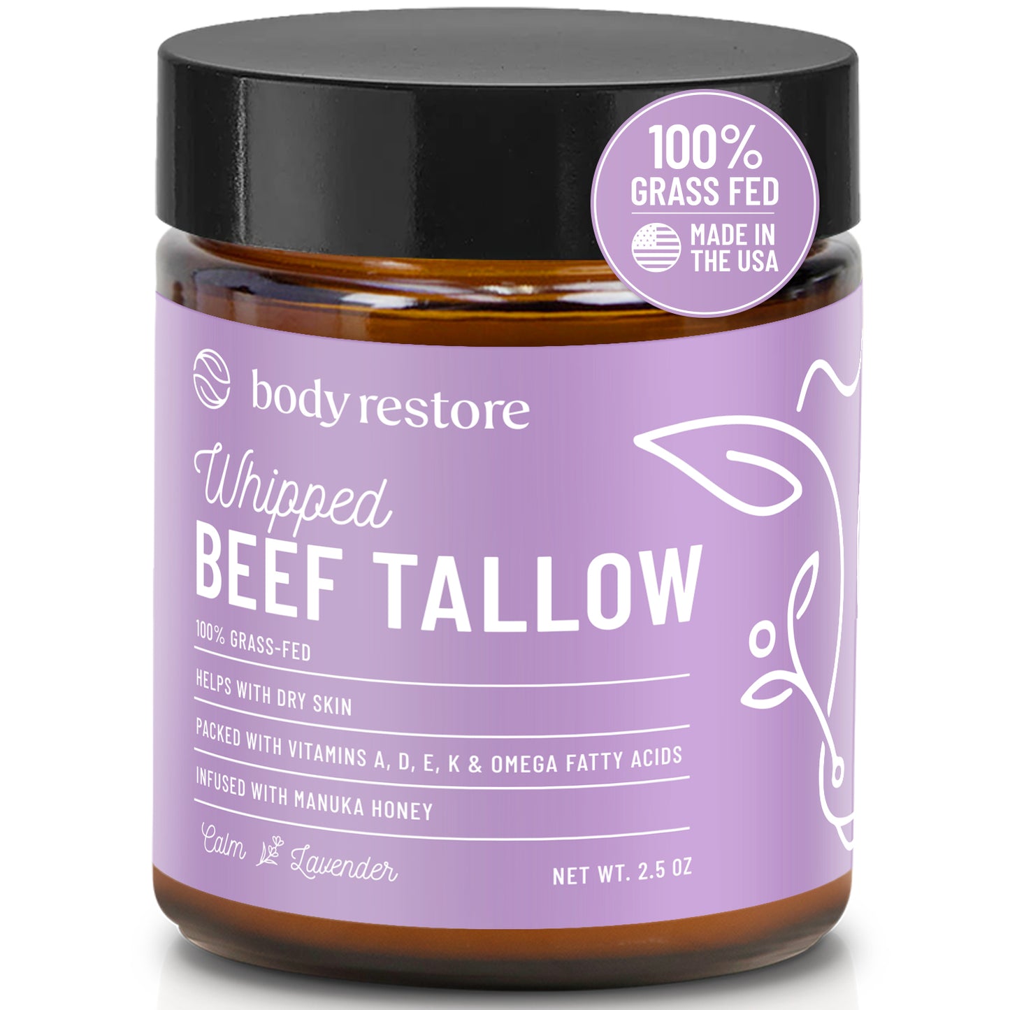 Whipped Beef Tallow Balm - Lavender