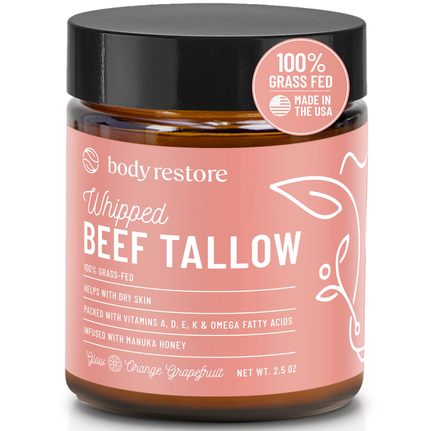 Whipped Beef Tallow Balm - Grapefruit