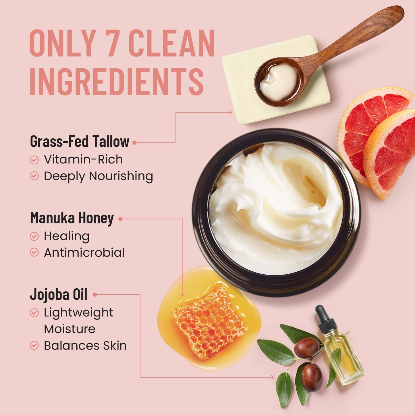 Whipped Beef Tallow Balm - Grapefruit