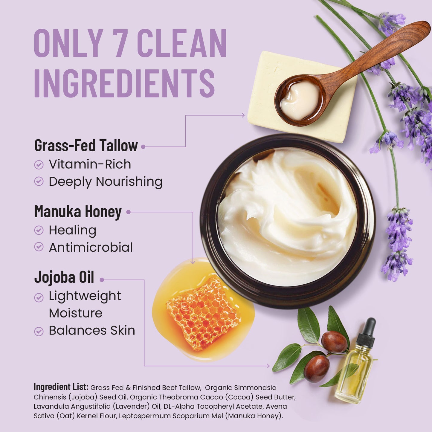 Whipped Beef Tallow Balm - Lavender